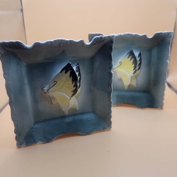 Pair of Mid Century Butterfly Wall Pockets